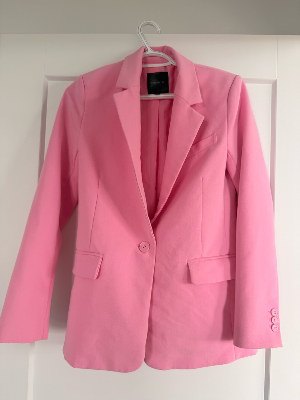 Dynamite Pink Tailored Blazer - Picture 2 of 5